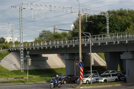 Строительство ж/д путепровода через улицу Вильгельма Пика на 6 км ПК1